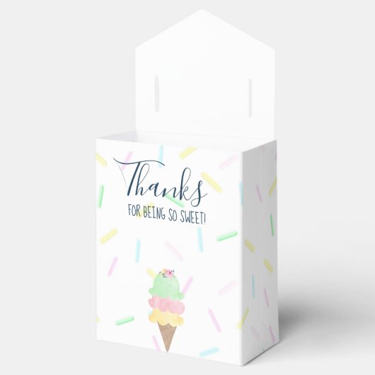 Ice Cream Shower Bedankdoosjes (Geopend)