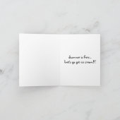 Ice Cream Sister w/Hearts Note Card Kaart (Binnen)