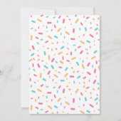 Ice Cream Six Seven Girl Birthday Invitation Kaart (Achterkant)