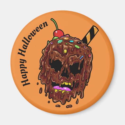 Ice Cream Skull aangepaste tekstmagneten Magneet (Voorkant)