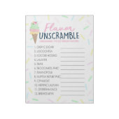 Ice Cream Smaak Unscramble Party Game Pack Notitieblok (Linkerzijde)