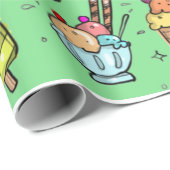 Ice Cream Snoep Groen Cadeaupapier (Rol Hoek)