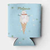 Ice Cream Snowman kerst in de Koelbox van juli Blikjeskoeler (Voorkant)