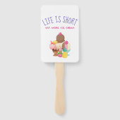 Ice Cream Sociaal Baby shower Handwaaier (Achterkant)