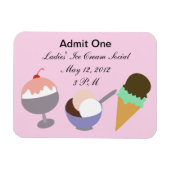 Ice Cream Sociaal Ticket Magneet (Horizontaal)