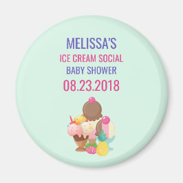 Ice Cream Social Baby shower Event Magneet