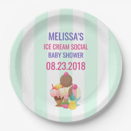 Ice Cream Social Baby shower Event Papieren Bordje