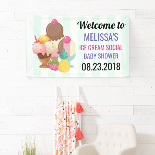 Ice Cream Social Baby shower Event Spandoek (Insitu)