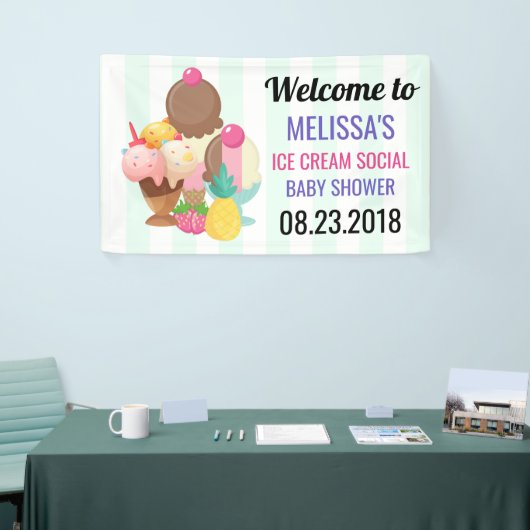 Ice Cream Social Baby shower Event Spandoek (Beurs)