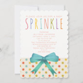 Ice Cream Social Baby Sprinkle Invitation Kaart (Voorkant)
