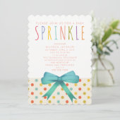 Ice Cream Social Baby Sprinkle Invitation Kaart (Staand voorkant)