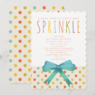 Ice Cream Social Baby Sprinkle Invitation Kaart