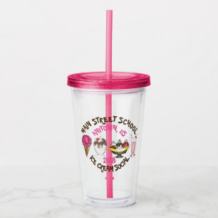 Ice Cream Social Banana Split Cone Sundae Shake Acryl Drinkbeker