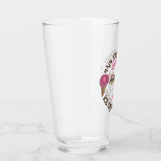 Ice Cream Social Banana Split Cone Sundae Shake Glas (Rechts)