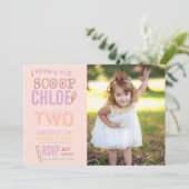 ICE CREAM SOCIAL BIRTHDAY ARTIJ INVITATION nodigen Kaart (Staand voorkant)