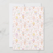 ICE CREAM SOCIAL BIRTHDAY ARTIJ INVITATION nodigen Kaart (Achterkant)