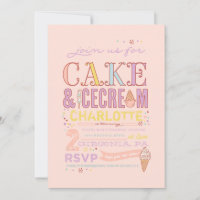 ICE CREAM SOCIAL BIRTHDAY ARTIJ INVITATION nodigen
