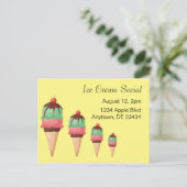 Ice Cream Social Briefkaart (Staand voorkant)
