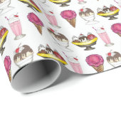 Ice Cream Social Favor Banana Split Sundae Cone Cadeaupapier (Rol Hoek)