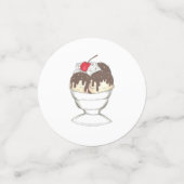 Ice Cream Social Favor Banana Split Sundae Cone Confetti (Kleine voorkant)