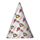 Ice Cream Social Favor Banana Split Sundae Cone Feesthoedjes (Rechts)