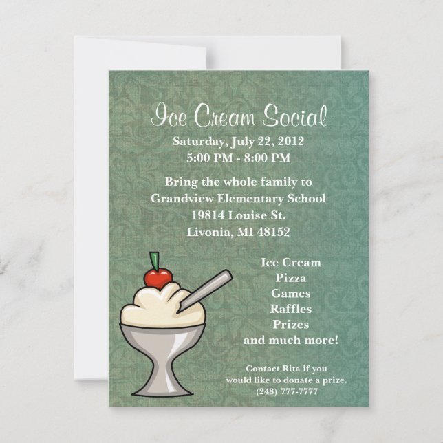 Ice Cream Social Flyer (Voorkant)