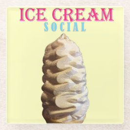 Ice Cream Social Glazen Onderzetter