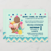 Ice Cream Social Hoe Cool - Baby shower Kaart (Voorkant / Achterkant)