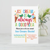 Ice Cream Social Kaart (Staand voorkant)