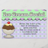 Ice Cream Social, Paars/Green Stripe Sundae Flyer (Voorkant)