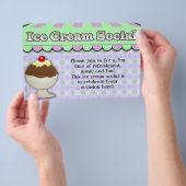 Ice Cream Social, Paars/Green Stripe Sundae Flyer (Hand)