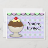 Ice Cream Social, Paars/Green Stripe Sundae Kaart (Achterkant)