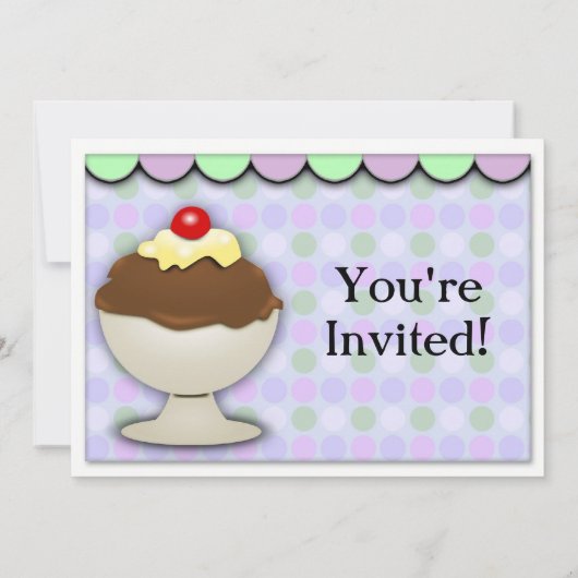 Ice Cream Social, Paars/Green Stripe Sundae Kaart (Achterkant)