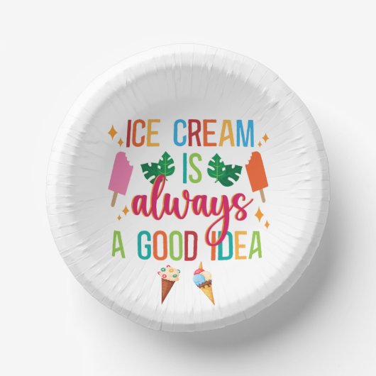 Ice Cream Social Papieren Kommen (Voorkant)