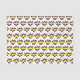 Ice Cream Social Party Dessert Banana Split Sundae Tissuepapier