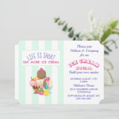 Ice Cream Social Party Evenement Uitnodigen Kaart (Staand voorkant)