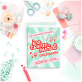 Ice Cream Social Party Flyer