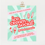 Ice Cream Social Party Flyer<br><div class="desc">Ik schreeuw, jij schreeuwt, wij schreeuwen allemaal om ijs! Laat iedereen enthousiast zijn over je aankomende ijsje social met deze kleurrijke en heerlijk uitziende flyer. Perfect voor school, kerk, buurthuizen en meer. Pas uw kleuren aan of voeg uw eigen kunst toe. Dit ontwerp is volledig aanpasbaar. Snel nodig? Shop de...</div>