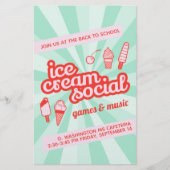 Ice Cream Social Party Flyer (Voorkant)