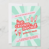 Ice Cream Social Party Flyer Kaart (Voorkant)