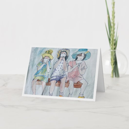 Ice Cream Social Party Folie Kaart (Voorkant)