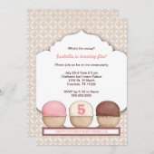 Ice Cream Social Party nodigt uit met leeftijd Kaart (Voorkant / Achterkant)