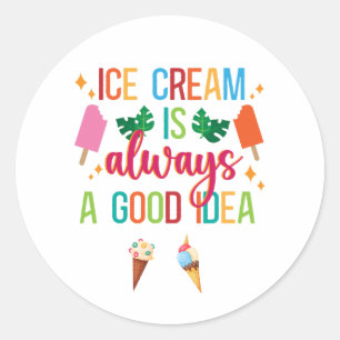 Ice Cream Social Ronde Sticker