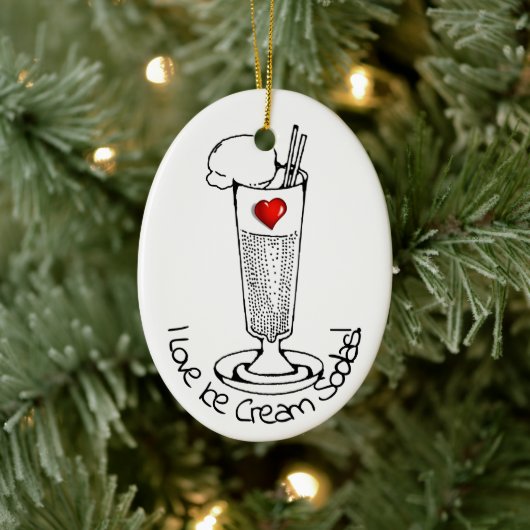 Ice Cream Soda Day Keramisch Ornament (Boom)