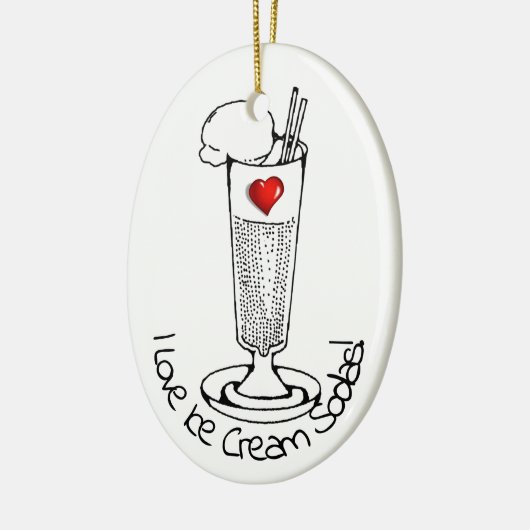 Ice Cream Soda Day Keramisch Ornament (Links)