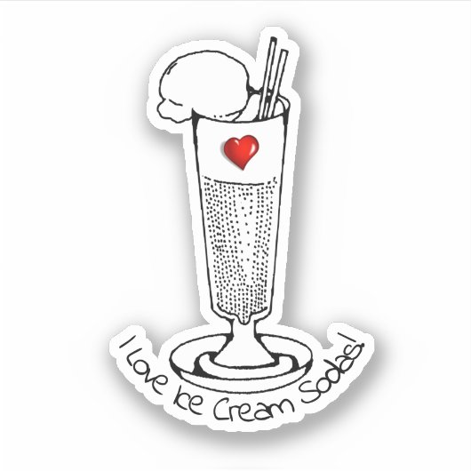 Ice Cream Soda Day Sticker (Voorkant)