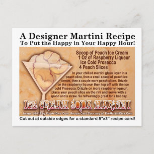 Ice Cream Soda Martini Recipe Briefkaart