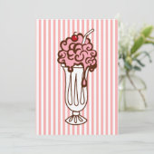  Ice Cream Soda Party Uitnodigingen (Staand voorkant)