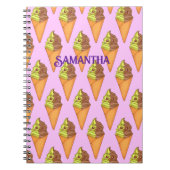 Ice Cream Soft Serve Matcha Green Tea Dessert Notitieboek (Voorkant)