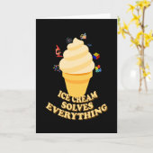 Ice Cream Solves Everything Kaart (Gele Bloem)